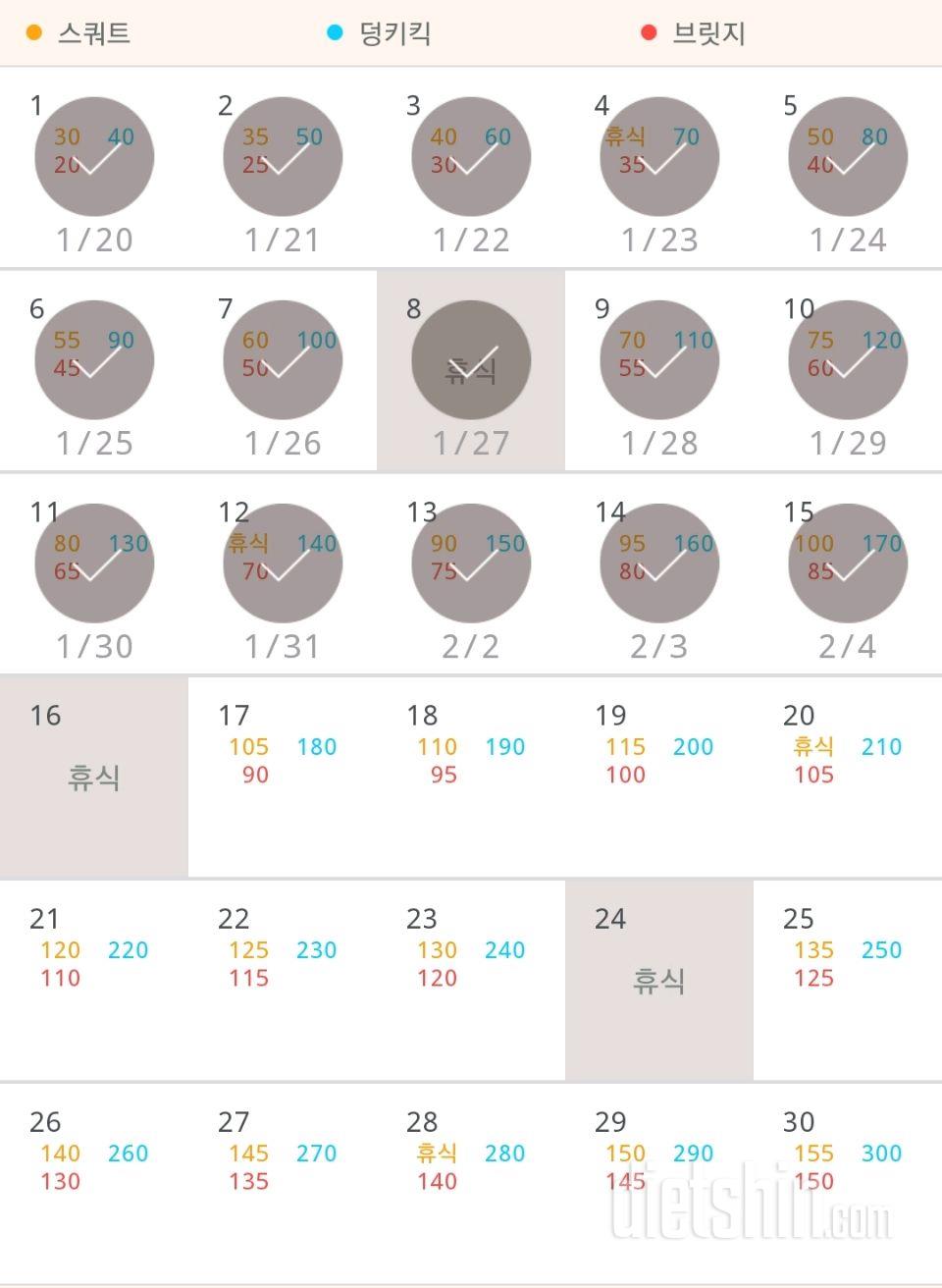 30일 애플힙 75일차 성공!