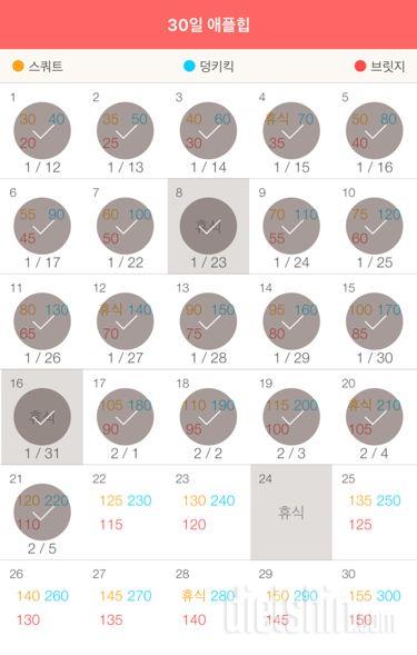 30일 애플힙 81일차 성공!