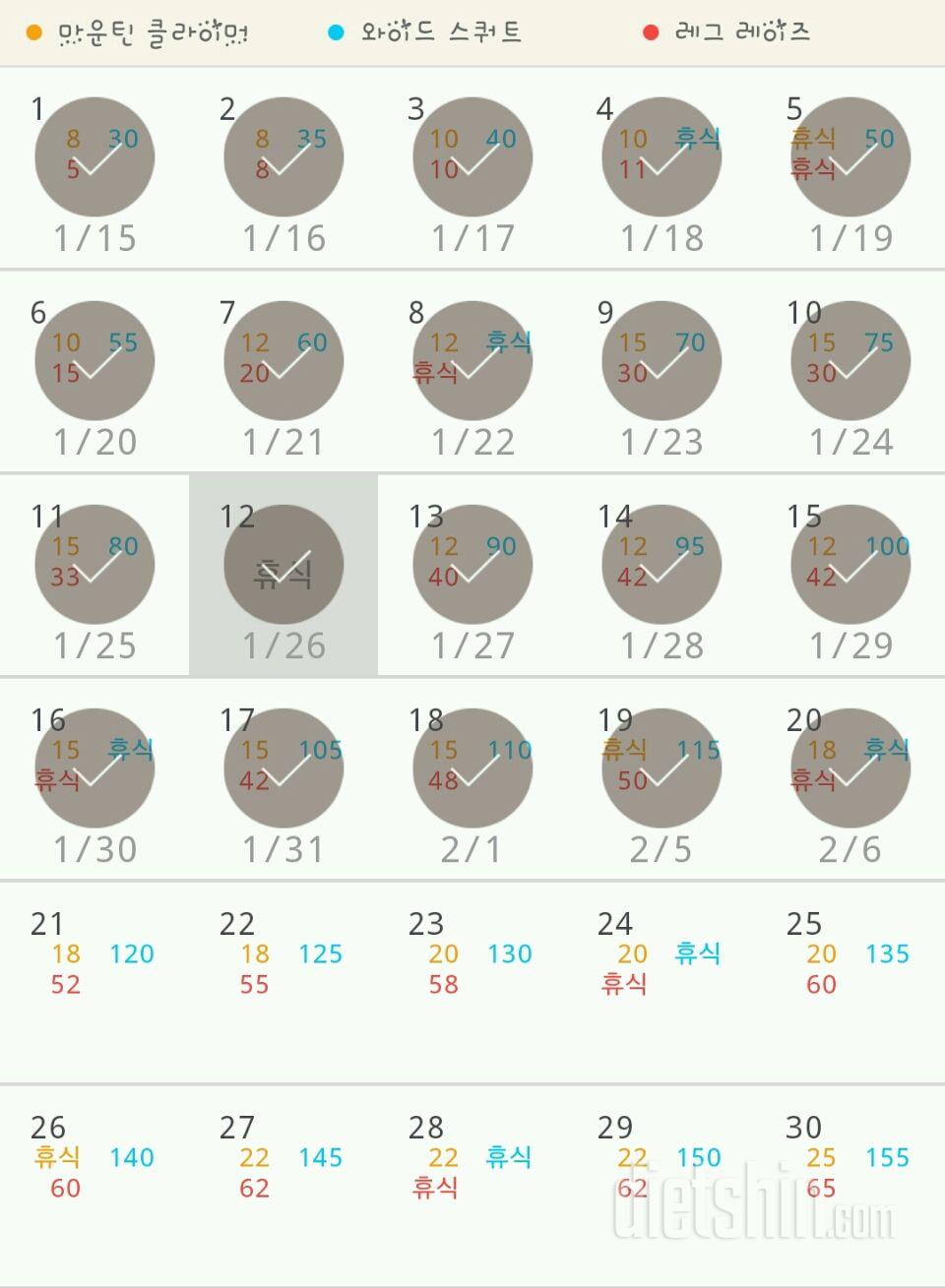 30일 체지방 줄이기 80일차 성공!