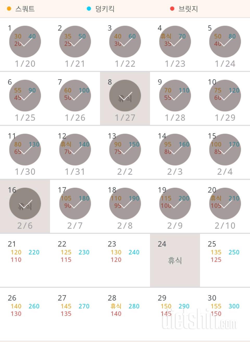 30일 애플힙 80일차 성공!