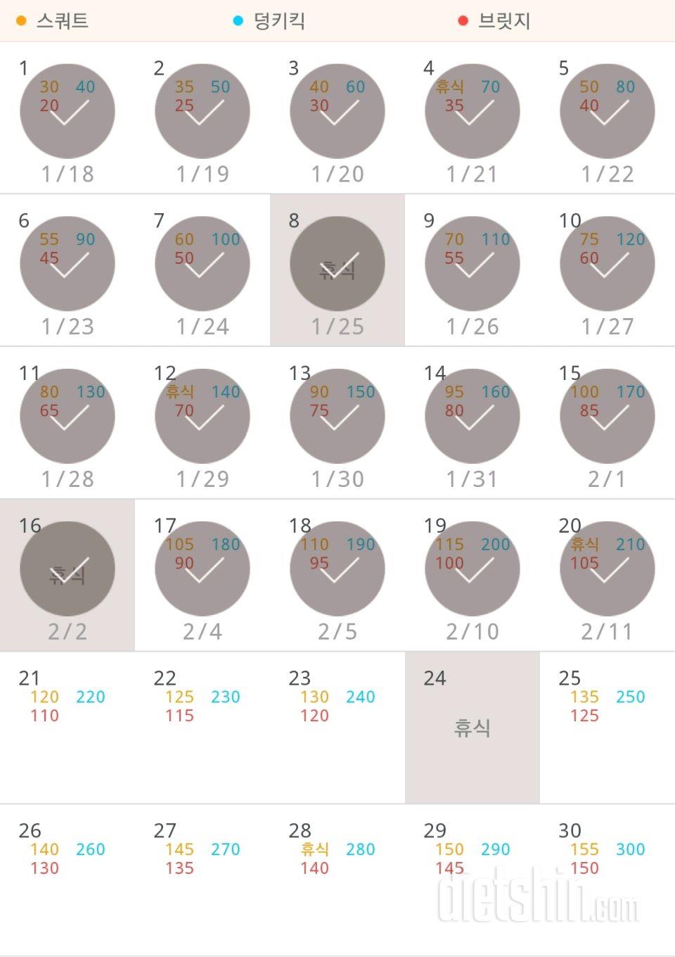 30일 애플힙 20일차 성공!