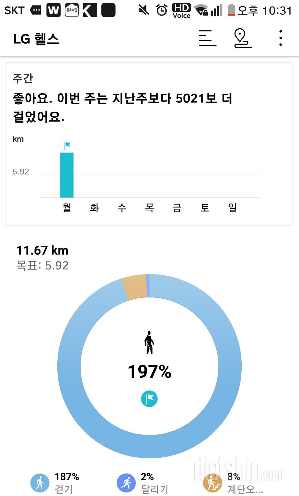 30일 만보 걷기 1일차 성공!