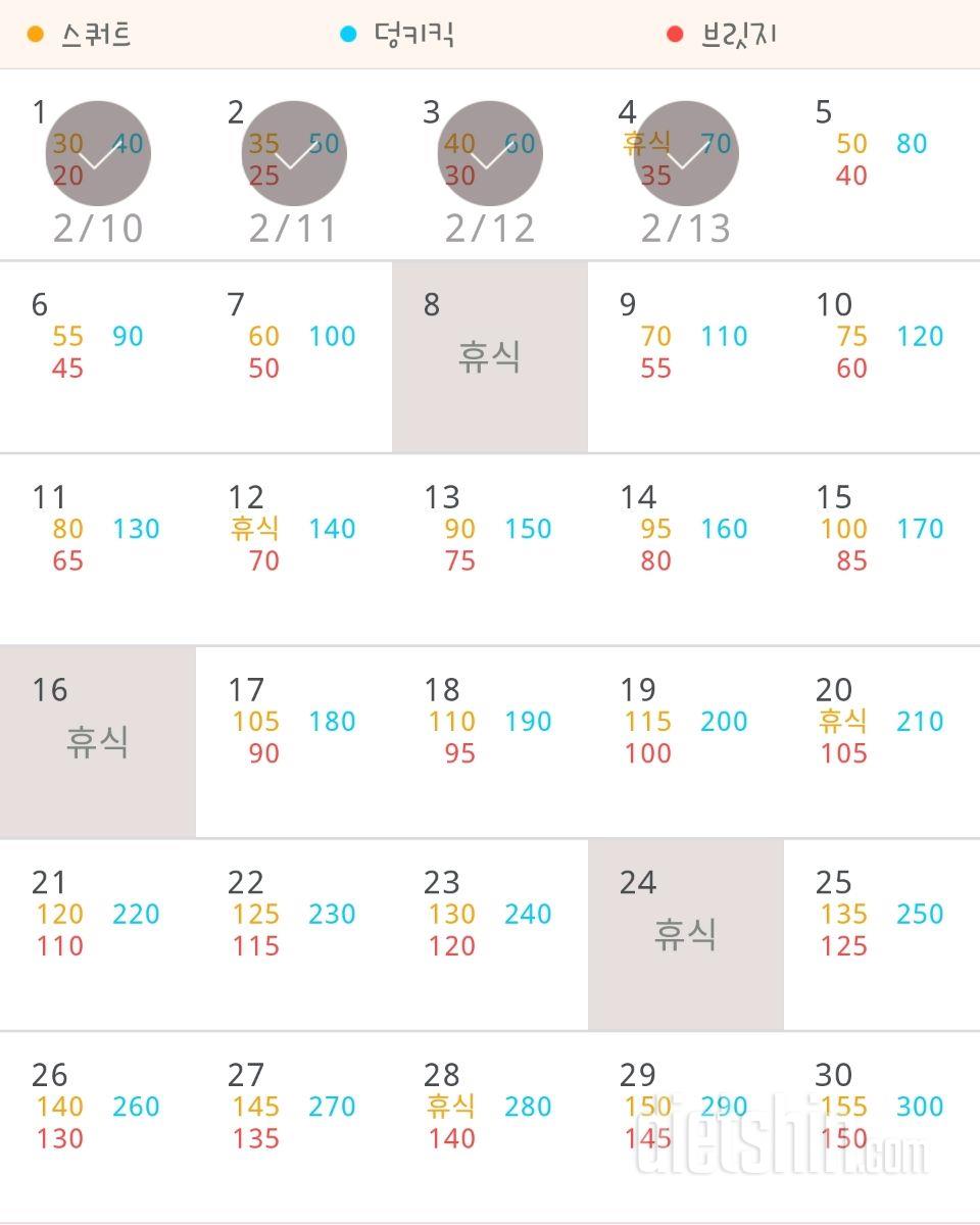 30일 애플힙 4일차 성공!