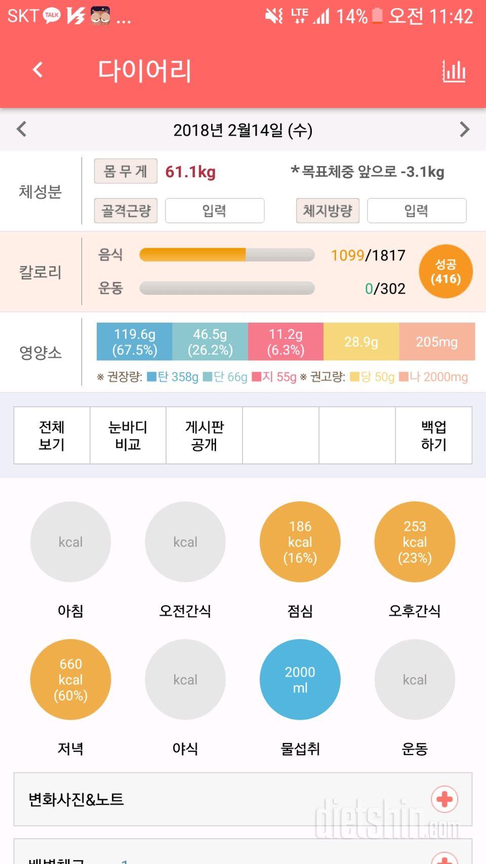 30일 밀가루 끊기 8일차 성공!