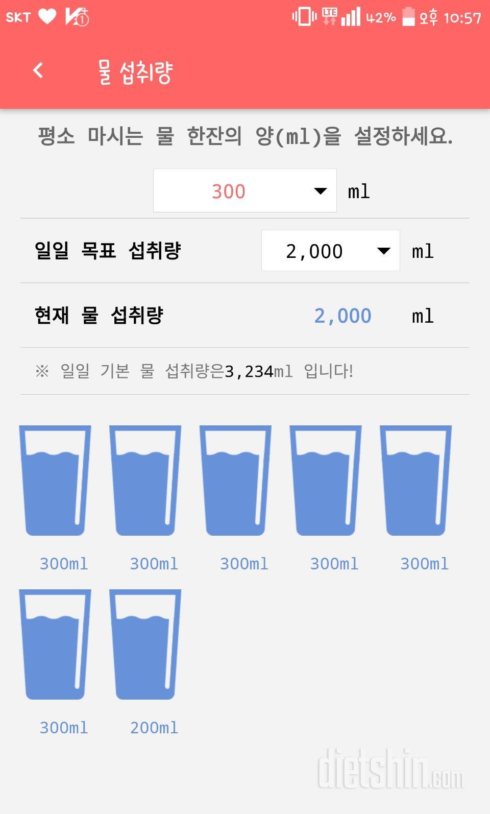 30일 하루 2L 물마시기 4일차 성공!