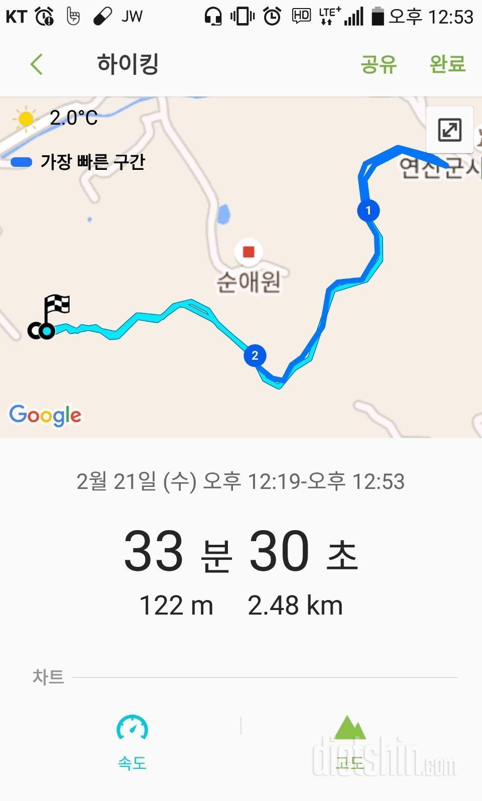 2/21 수 운동 +식단