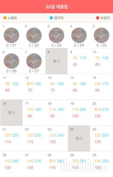 30일 애플힙 247일차 성공!