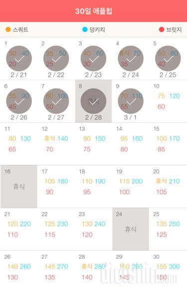 30일 애플힙 249일차 성공!