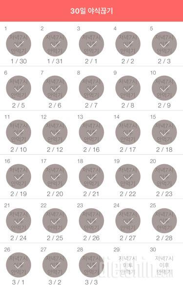 30일 야식끊기 28일차 성공!