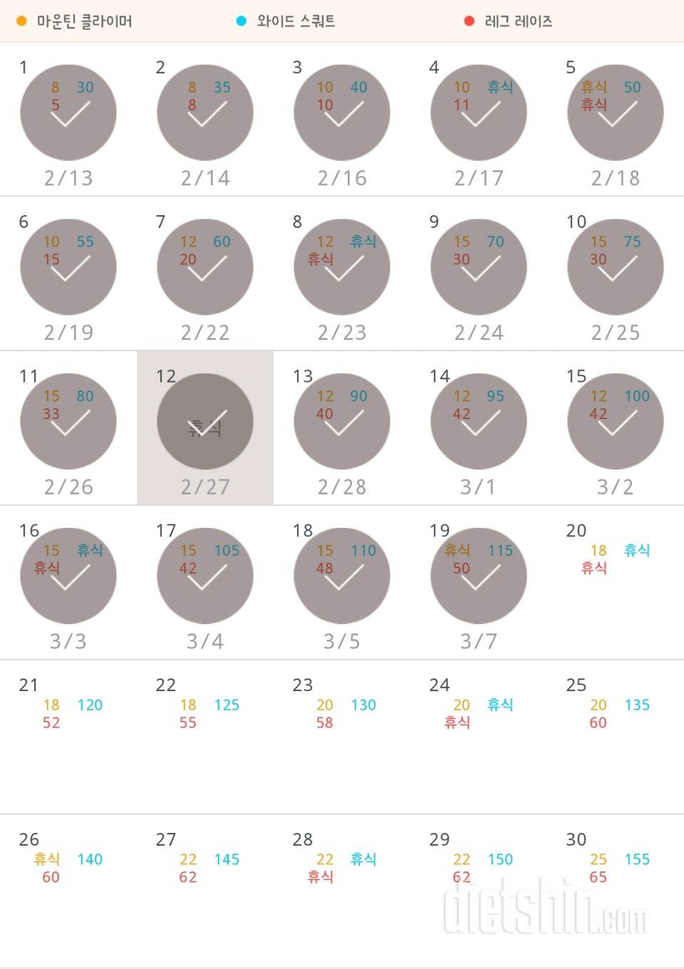 30일 체지방 줄이기 49일차 성공!