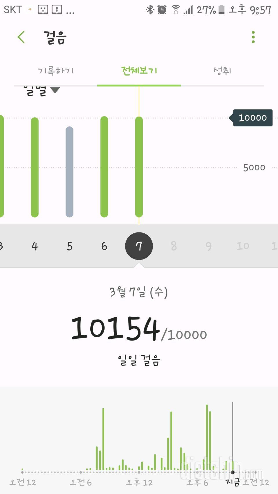 30일 만보 걷기 5일차 성공!