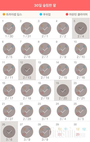 30일 슬림한 팔 28일차 성공!