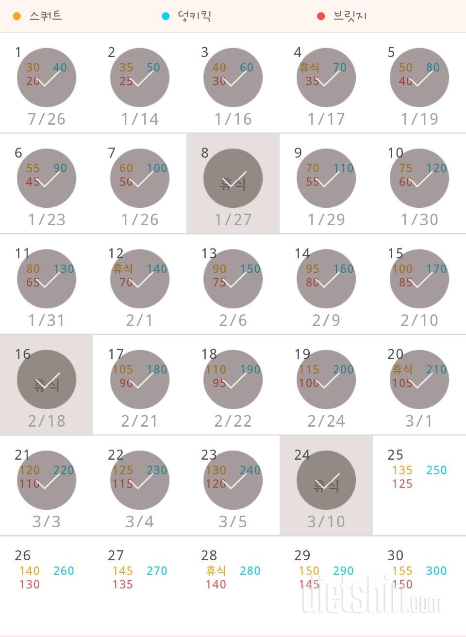 30일 애플힙 24일차 성공!