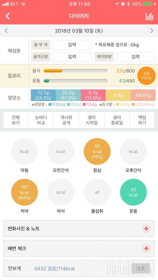 30일 밀가루 끊기 12일차 성공!