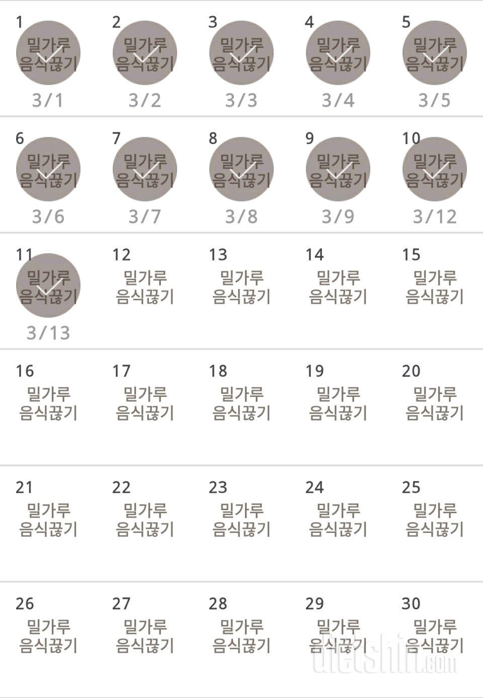 30일 밀가루 끊기 71일차 성공!