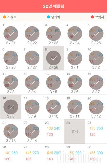 30일 애플힙 262일차 성공!