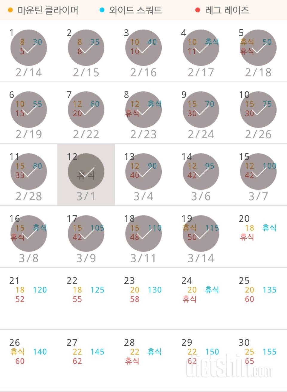 30일 체지방 줄이기 19일차 성공!