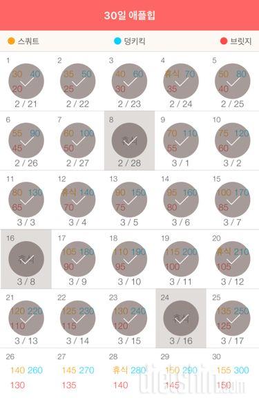 30일 애플힙 265일차 성공!