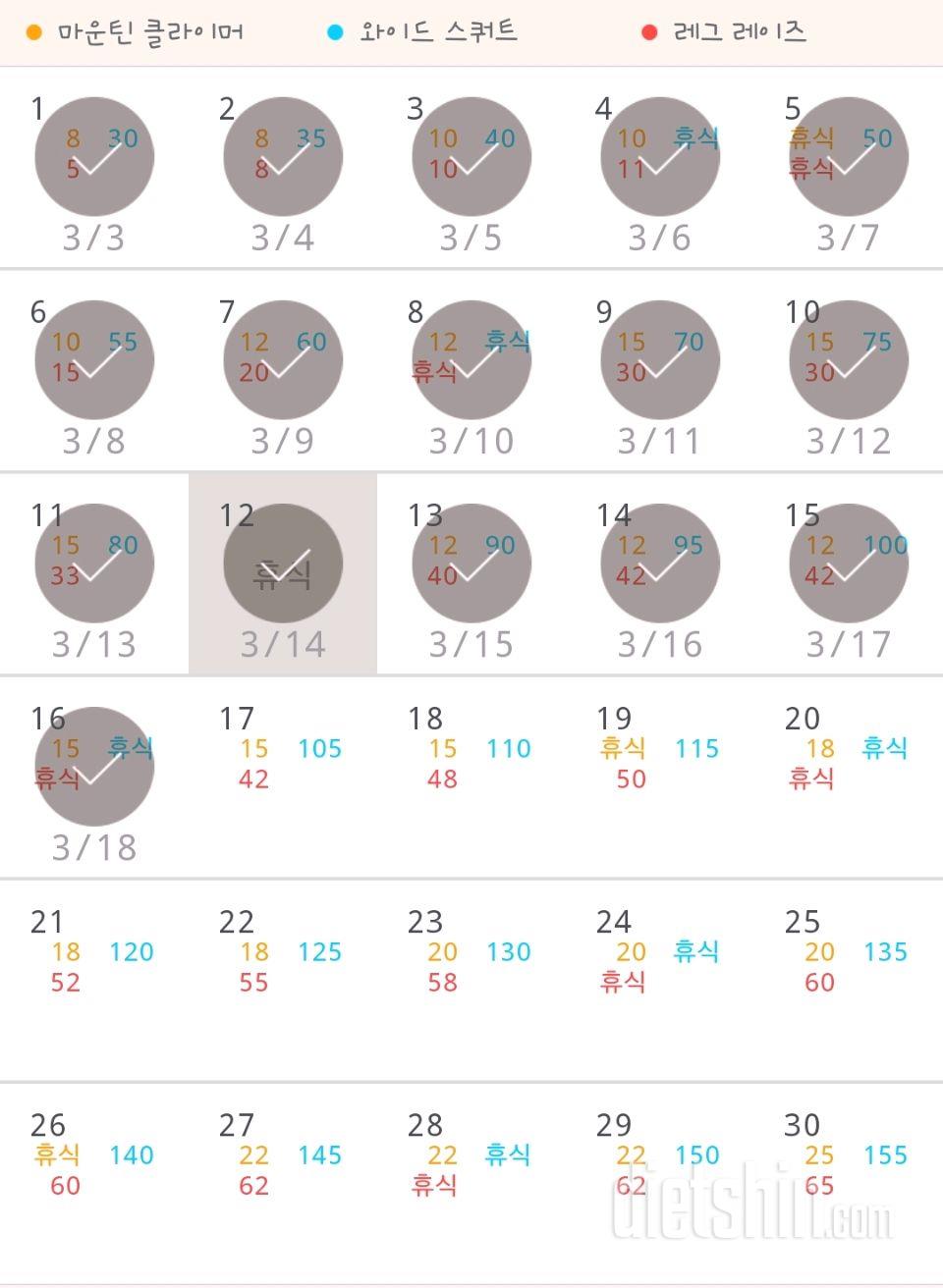 30일 체지방 줄이기 16일차 성공!