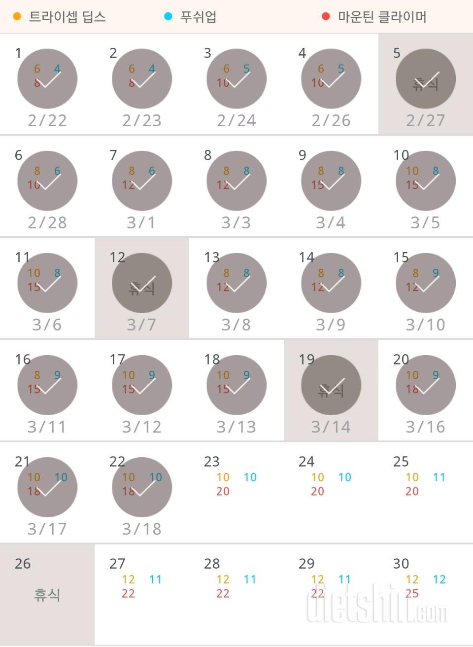 30일 슬림한 팔 112일차 성공!