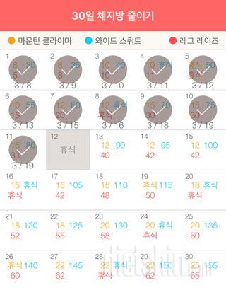 30일 체지방 줄이기 11일차 성공!