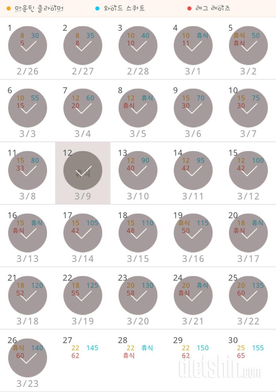 30일 체지방 줄이기 26일차 성공!