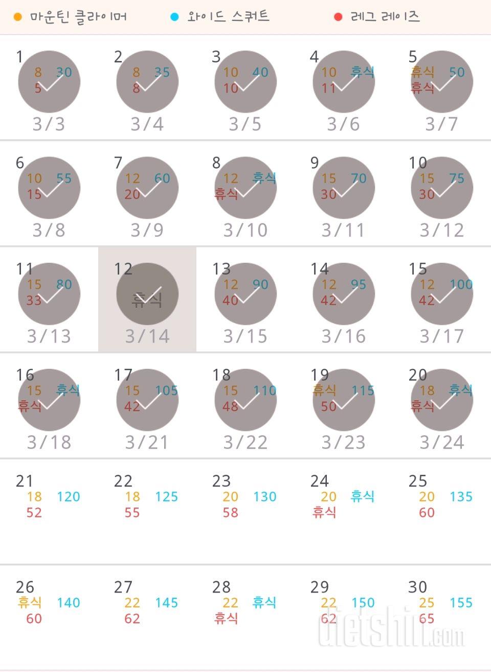 30일 체지방 줄이기 20일차 성공!