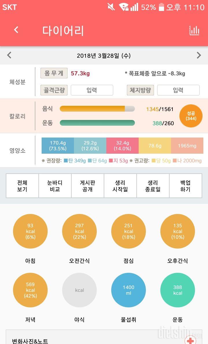 30일 야식끊기 2일차 성공!