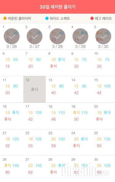 30일 체지방 줄이기 65일차 성공!