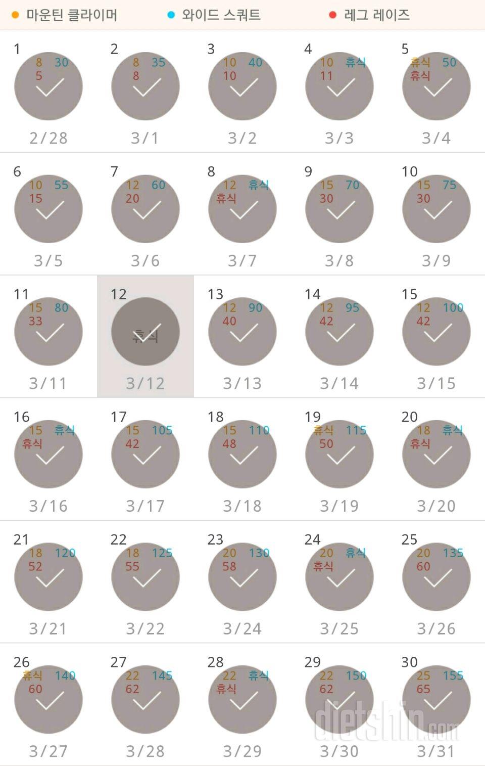 30일 체지방 줄이기 30일차 성공!