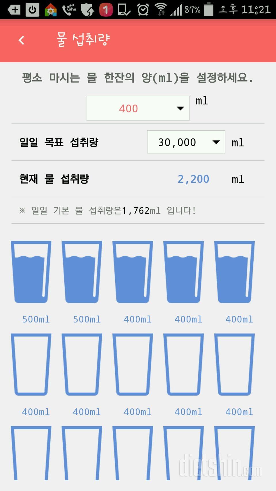 30일 하루 2L 물마시기 91일차 성공!