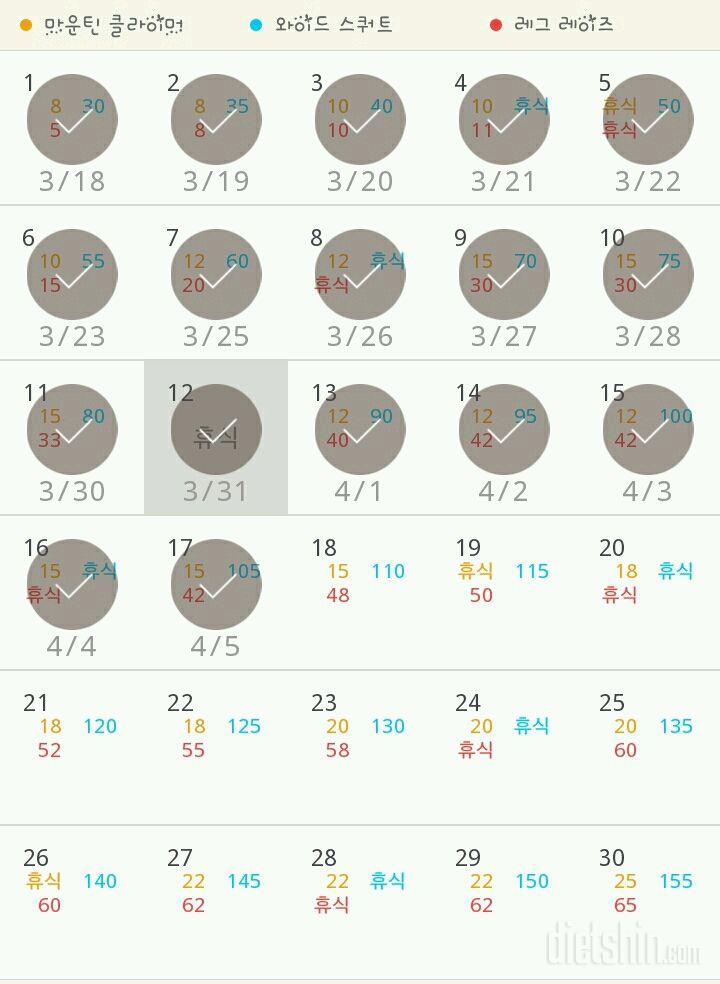 30일 체지방 줄이기 17일차 성공!