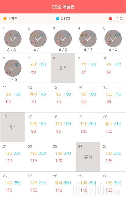 30일 애플힙 96일차 성공!