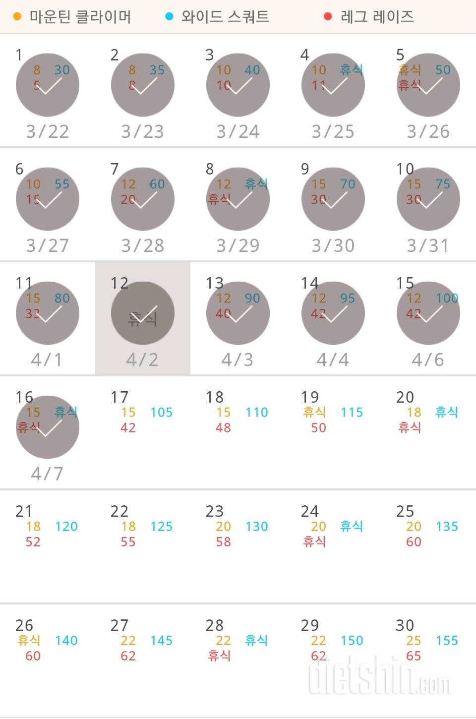 30일 체지방 줄이기 76일차 성공!