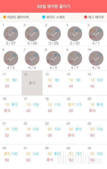 30일 체지방 줄이기 10일차 성공!