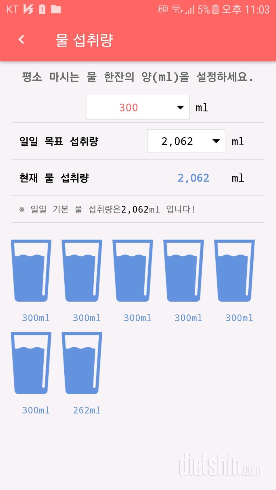 30일 하루 2L 물마시기 17일차 성공!