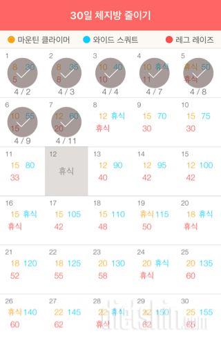 30일 체지방 줄이기 7일차 성공!