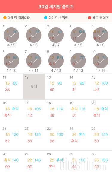 30일 체지방 줄이기 10일차 성공!