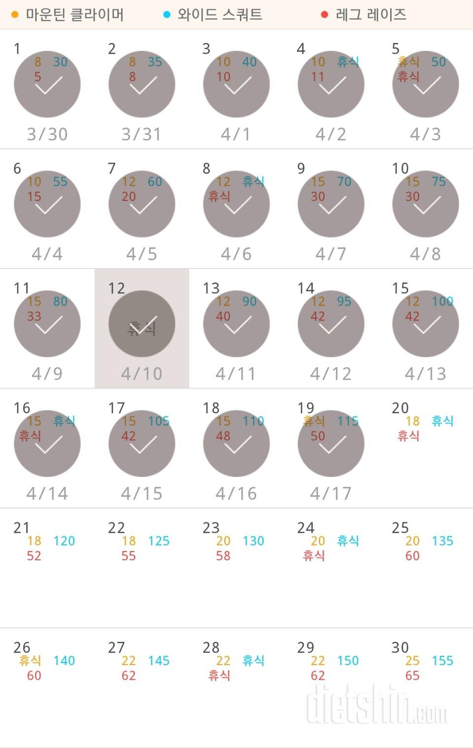 30일 체지방 줄이기 109일차 성공!