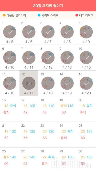 30일 체지방 줄이기 15일차 성공!