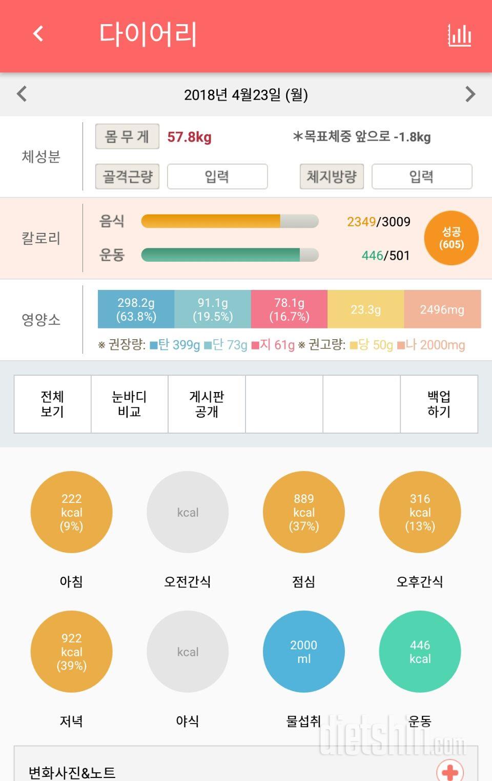 30일 하루 2L 물마시기 154일차 성공!