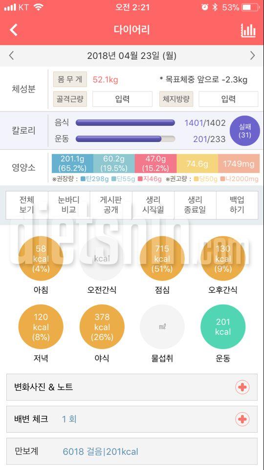 4월 23일 인바디 측정