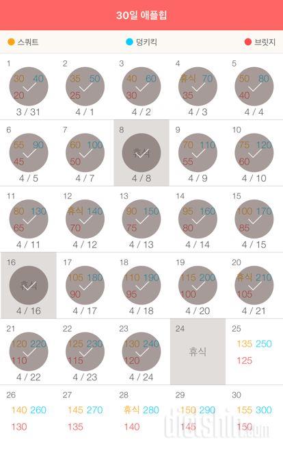 30일 애플힙 113일차 성공!