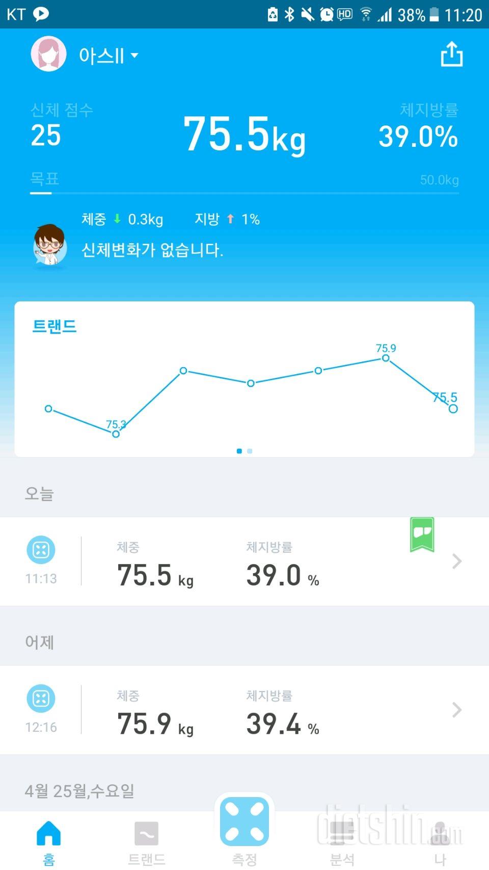 14.04.27 몸무게