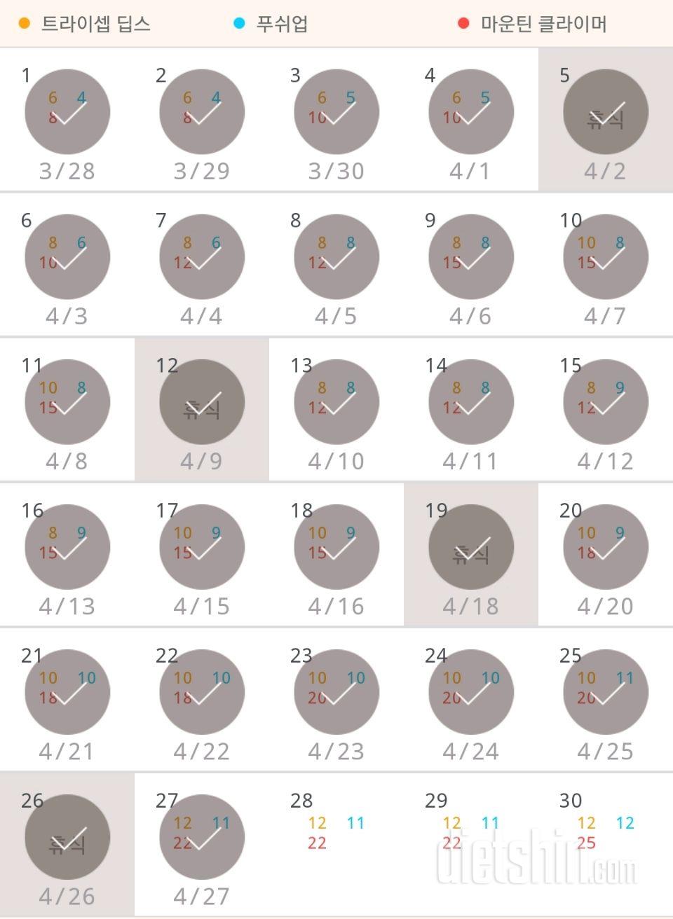 30일 슬림한 팔 147일차 성공!