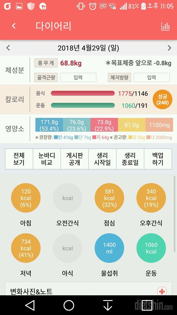 30일 야식끊기 20일차 성공!