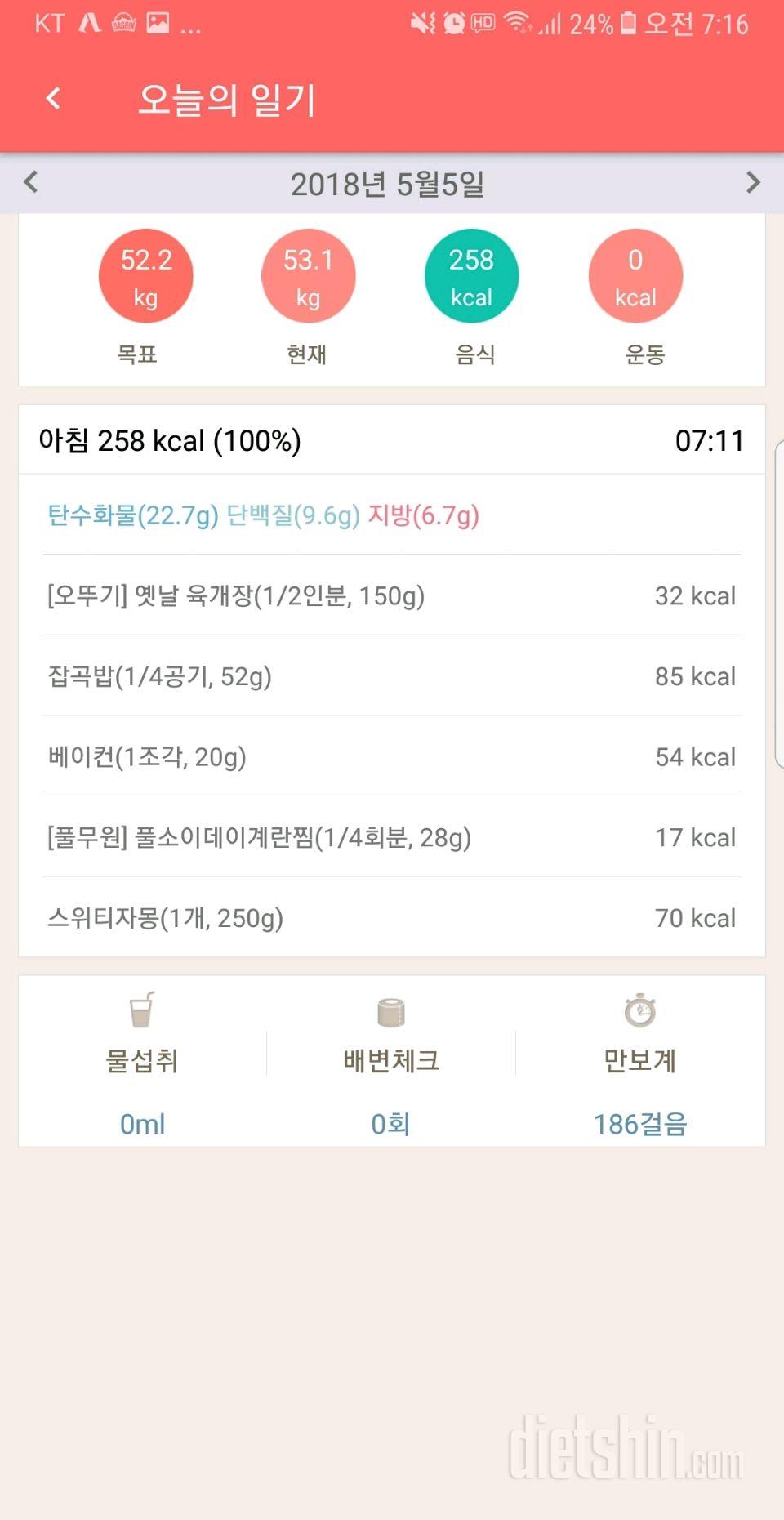 (금 54.3 -> 토 53.1) 커피만 마신 날