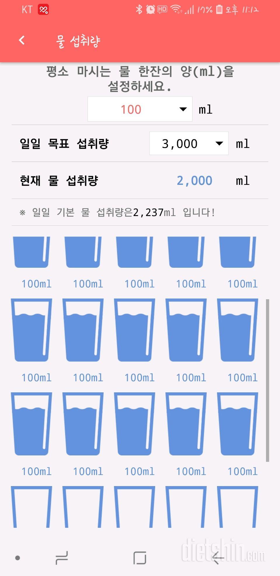 30일 하루 2L 물마시기 29일차 성공!