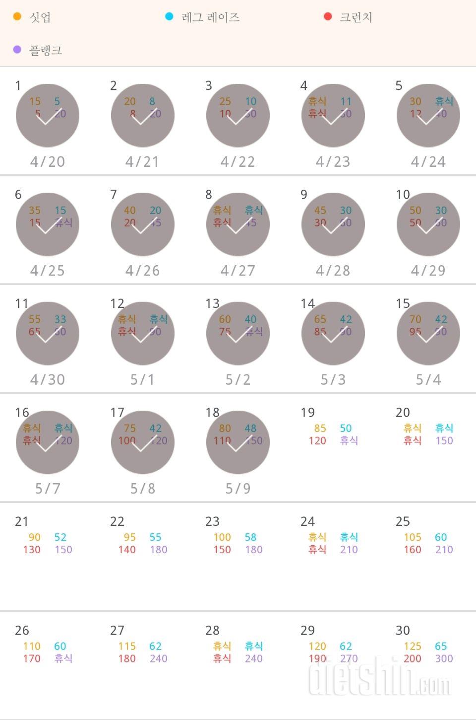 30일 복근 만들기 48일차 성공!