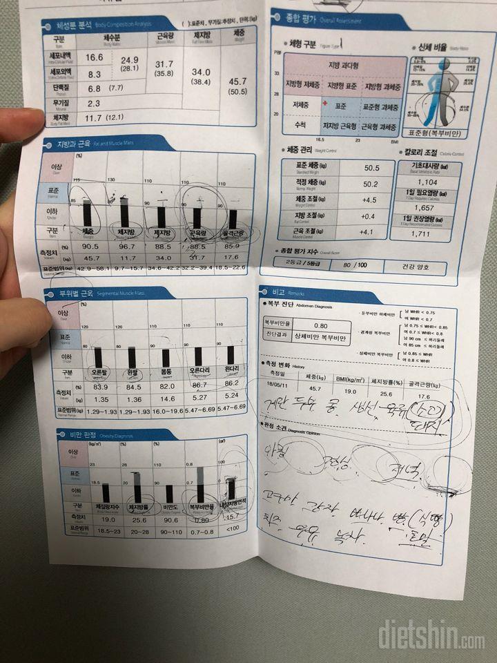 인바디 측정하고